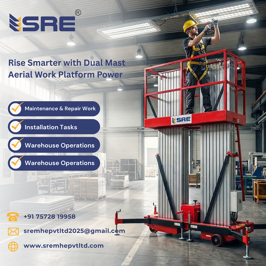 dual mast aerial work platform